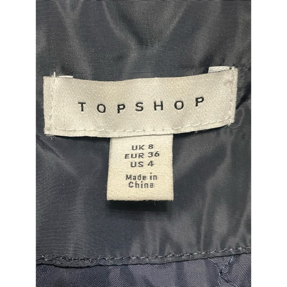 Topshop Teddy Jacket Full Zip Closure Waist Length Adjustable Drawstring Beige 4 - Picture 8 of 9